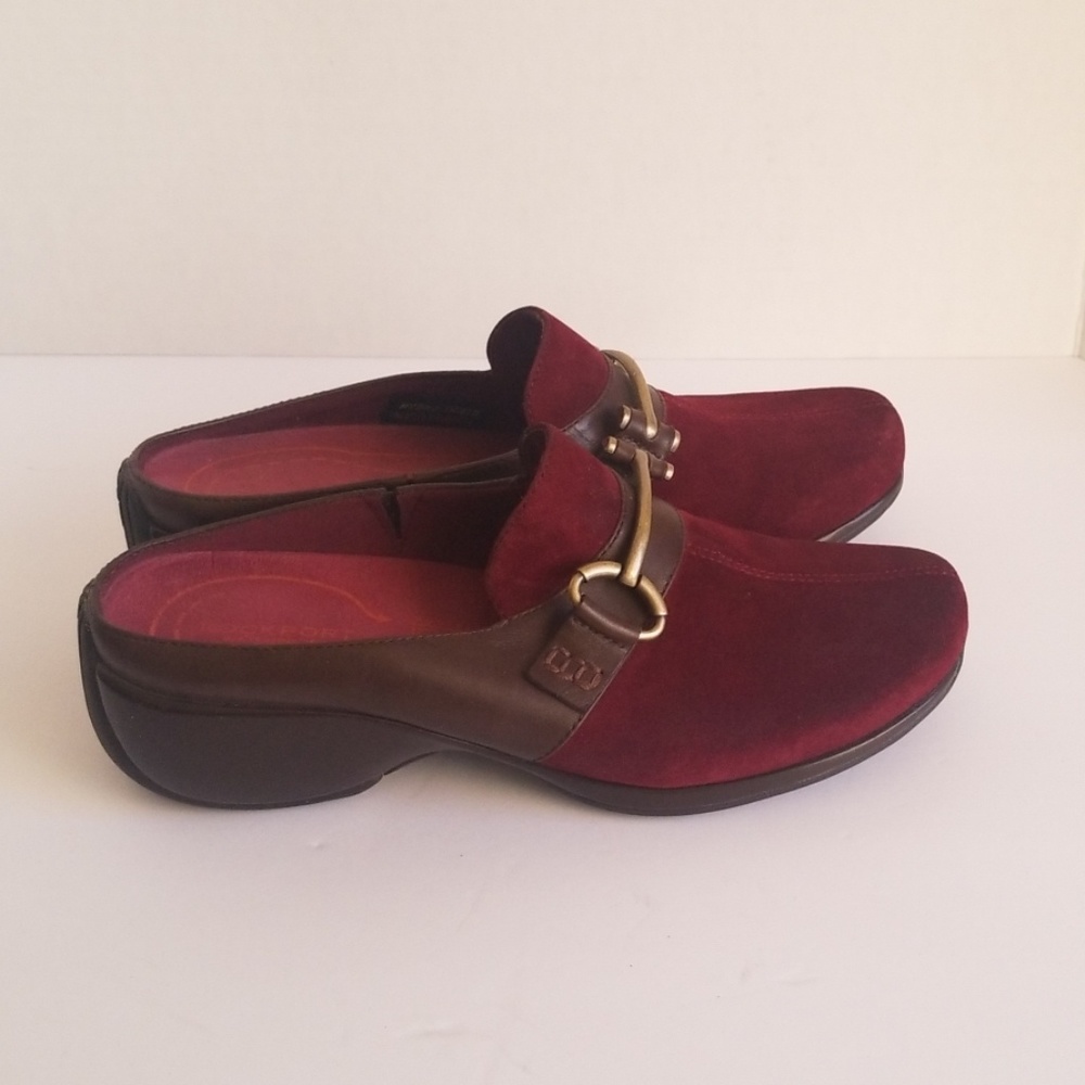 Rockport burgundy mules
